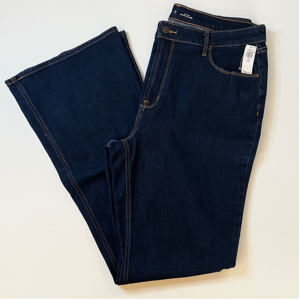 Old Navy TALL High Waisted Wow Flare Jeans Dark Wash